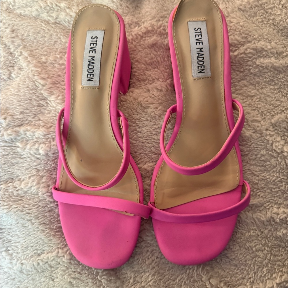 Steve Madden Vibrant Pink Heeled Sandals
